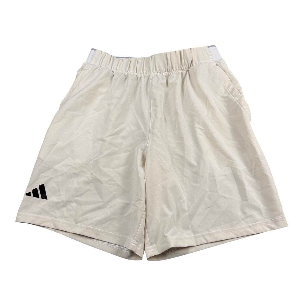 Adidas Mens Small Shorts 7" inseam Cream Aeroready‎ Athletic Gym Training HS3283